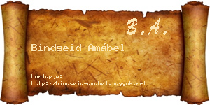 Bindseid Amábel névjegykártya